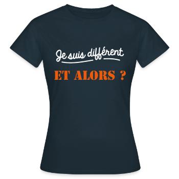 handicapé handicap - T-shirt Femme - marine - Devant - AI Model Female 172 dark (172cm)