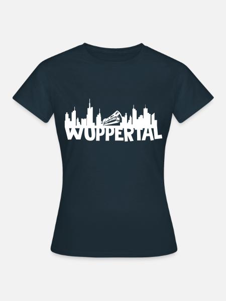 Wuppertal Skyline - Frauen T-Shirt - Navy