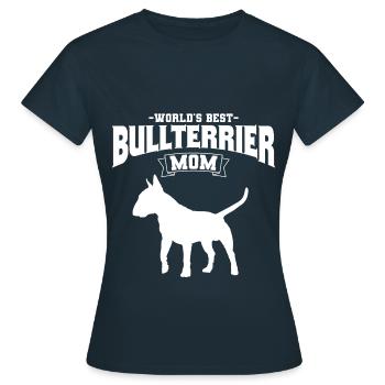 Bullterrier Hund Mama Geschenk - Frauen T-Shirt - Navy - Vorne - AI Model Female 172 dark (172cm)