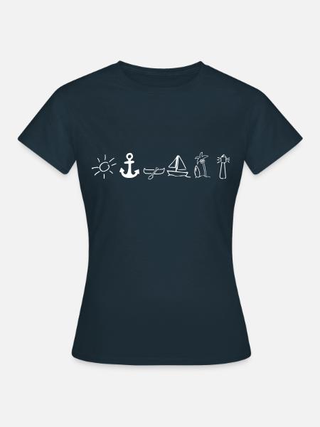 Am Meer - Frauen T-Shirt - Navy