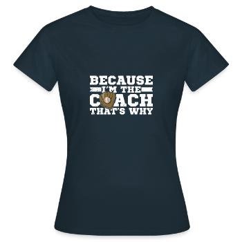 Baseball Catcher USA Handschuhe Ball Spruch - Frauen T-Shirt - Navy - Vorne - AI Model Female 172 dark (172cm)