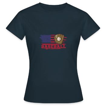 Gants de terrain de terrain de terrain de lanceur de baseball - T-shirt Femme - marine - Devant - AI Model Female 172 dark (172cm)