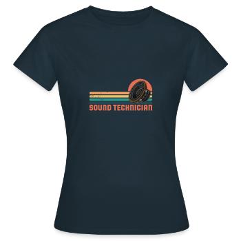 Subwoofer Mixer Tontechniker Tonmeister - Frauen T-Shirt - Navy - Vorne - AI Model Female 172 dark (172cm)