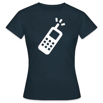 Oldschool mobile phone - Women's T-Shirt - navy - Front - AI Model Female 172 dark (172cm)