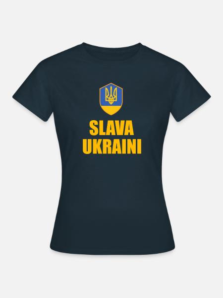 Slava Ukraini - T-shirt Femme - marine