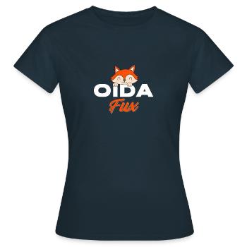 Dialecte viennois Oida Fux - T-shirt Femme - marine - Devant - AI Model Female 172 dark (172cm)