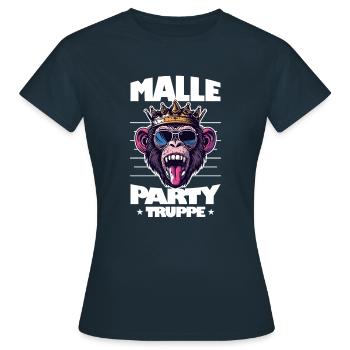Malle Party Troop Mallorca Monkey Saying - Women's T-Shirt - navy - Front - AI Model Female 172 dark (172cm)