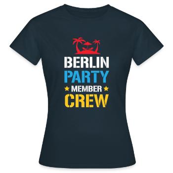 Équipe de fête berlinoise - T-shirt Femme - marine - Devant - AI Model Female 172 dark (172cm)