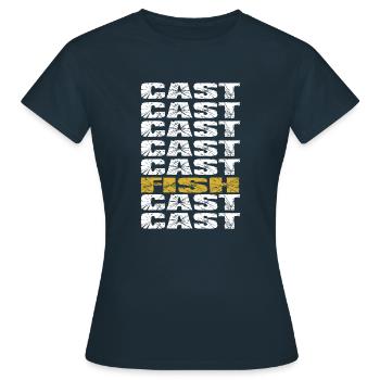 CAST CAST FISH - Women's T-Shirt - navy - Front - AI Model Female 172 dark (172cm)