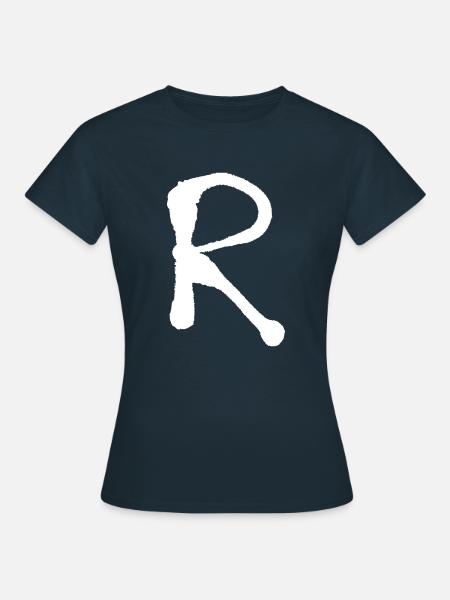 R - Iinitale / Buchstabe - Gesprüht - Frauen T-Shirt - Navy