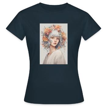 Demoiselle d’honneur - T-shirt Femme - marine - Devant - AI Model Female 172 dark (172cm)