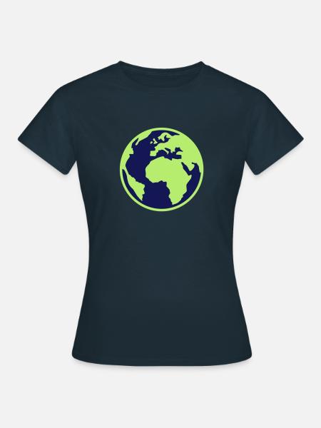 Erde - Welt - Globus - 2C - Frauen T-Shirt - Navy