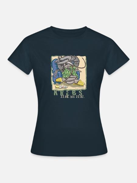 Sternzeichen-Krebs - Frauen T-Shirt - Navy