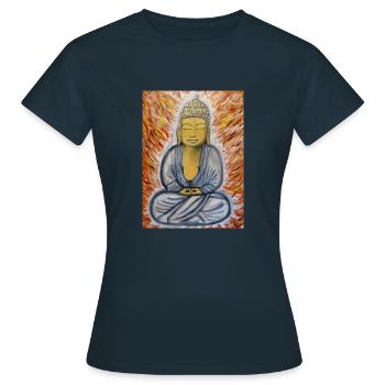 Buddha - Frauen T-Shirt - Navy - Vorne - AI Model Female 172 dark (172cm)