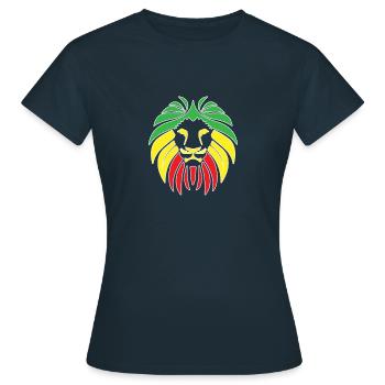 Rasta Reggae Reggae Musique Lion Cadeau - T-shirt Femme - marine - Devant - AI Model Female 172 dark (172cm)