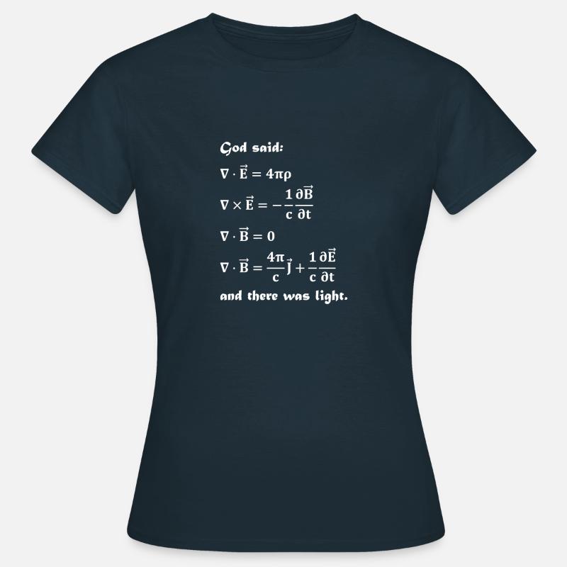 Physics Formula Equations Physicist Gift - Women's T-Shirt - navy