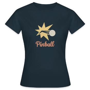 Staucher Pinball Automat Zocker - Frauen T-Shirt - Navy - Vorne - AI Model Female 172 dark (172cm)