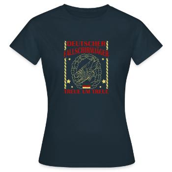 Deutscher Fallschirmjäger treue um treue - Frauen T-Shirt - Navy - Vorne - AI Model Female 172 dark (172cm)
