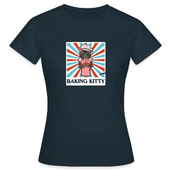 Les amoureux des chats font cuire des rouleaux Baker Dicton - T-shirt Femme - marine - Devant - AI Model Female 172 dark (172cm)