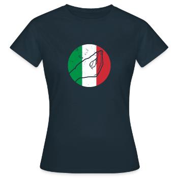 Italy Origin National colours Italian - Women's T-Shirt - navy - Front - AI Model Female 172 dark (172cm)