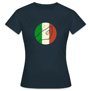 Italy Origin National colours Italian - Women's T-Shirt - navy - Front - AI Model Female 172 dark (172cm)