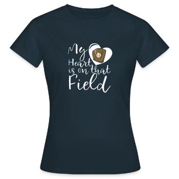 Gants de receveur Baseball Sport Pitcher - T-shirt Femme - marine - Devant - AI Model Female 172 dark (172cm)