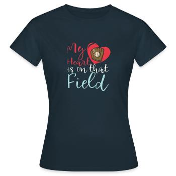 Gants de receveur Baseball Sport Pitcher - T-shirt Femme - marine - Devant - AI Model Female 172 dark (172cm)