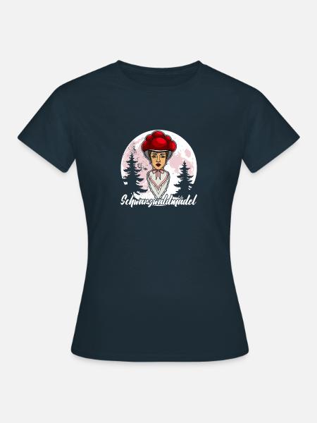 Schwarzwald Bollenhut Baden-Württemberg - Frauen T-Shirt - Navy