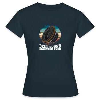 Subwoofer Music Sound Technician Audio Saying - Women's T-Shirt - navy - Front - AI Model Female 172 dark (172cm)