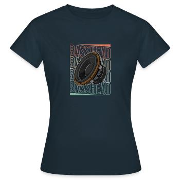 Sound Technician Subwoofer Analog Sound Saying - Women's T-Shirt - navy - Front - AI Model Female 172 dark (172cm)