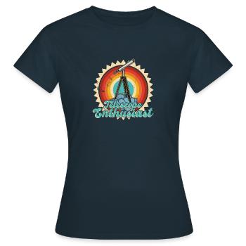 Sternenbeobachtung Teleskop Astronomen - Frauen T-Shirt - Navy - Vorne - AI Model Female 172 dark (172cm)