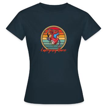 Arzt Kardiologie Kardiologe Beruf Altenheim - Frauen T-Shirt - Navy - Vorne - AI Model Female 172 dark (172cm)