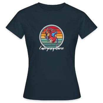 Arzt Kardiologie Kardiologe Beruf Altenheim - Frauen T-Shirt - Navy - Vorne - AI Model Female 172 dark (172cm)