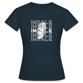 Balkans Bucarest Roumanie Histoire Vlad - T-shirt Femme - marine - Devant - AI Model Female 172 dark (172cm)