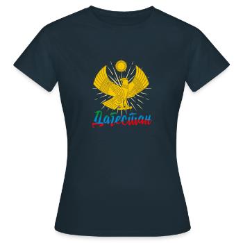 Dagestan Herkunft Adler Kaukasus Papakha - Frauen T-Shirt - Navy - Vorne - AI Model Female 172 dark (172cm)