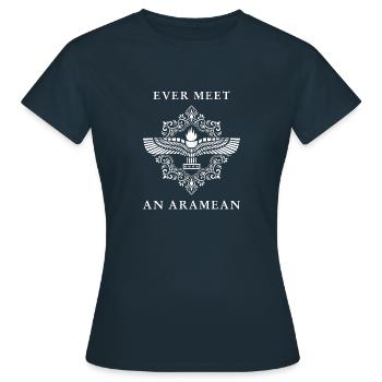 Aram Damaskus Naher Osten Geschichte Syrien - Frauen T-Shirt - Navy - Vorne - AI Model Female 172 dark (172cm)