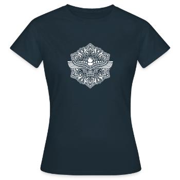 Antike Geschichte Aram Aramäer Syrien Osten - Frauen T-Shirt - Navy - Vorne - AI Model Female 172 dark (172cm)