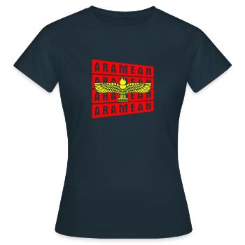 Syrien Naher Osten Antike Aramäische Aramäer - Frauen T-Shirt - Navy - Vorne - AI Model Female 172 dark (172cm)