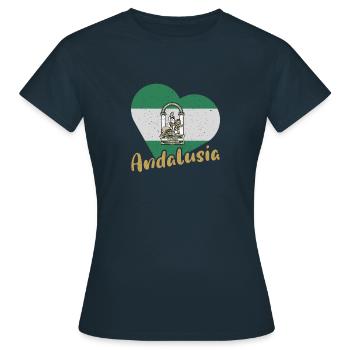 Halbinsel Spanien Andalusien Sevilla Granada - Frauen T-Shirt - Navy - Vorne - AI Model Female 172 dark (172cm)