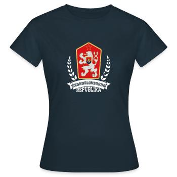 Europa Tschechoslowakei Geschichte National - Frauen T-Shirt - Navy - Vorne - AI Model Female 172 dark (172cm)