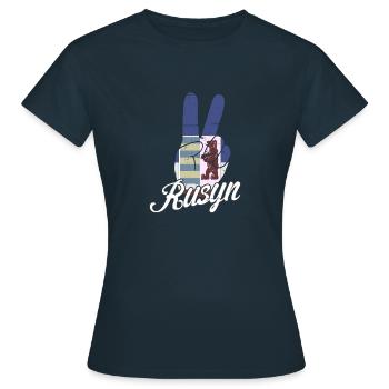 Rusnak Rusyn Ostslawen Karpaten Diaspora - Frauen T-Shirt - Navy - Vorne - AI Model Female 172 dark (172cm)