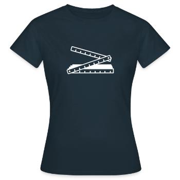 Folding rule - Women's T-Shirt - navy - Front - AI Model Female 172 dark (172cm)