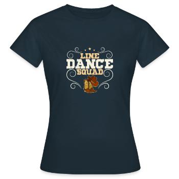 Western Country Linedance Spruch Tänzer - Frauen T-Shirt - Navy - Vorne - AI Model Female 172 dark (172cm)