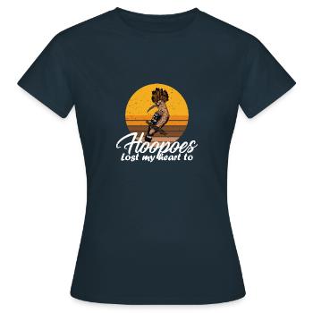 Ornithologue ornithologue ornithologue d’observation des oiseaux forestiers - T-shirt Femme - marine - Devant - AI Model Female 172 dark (172cm)