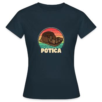 Potica Rollkuchen Slowenien Osteuropa Rezept - Frauen T-Shirt - Navy - Vorne - AI Model Female 172 dark (172cm)