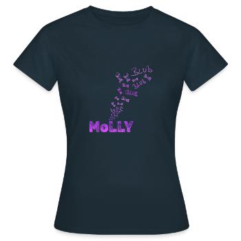 Cadeau pour Molly - T-shirt Femme - marine - Devant - AI Model Female 172 dark (172cm)