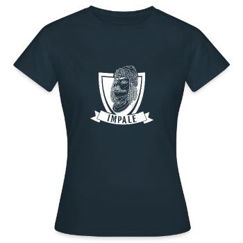 Rumänien Balkan Vlad Tepes Vampir Geschenk - Frauen T-Shirt - Navy - Vorne - AI Model Female 172 dark (172cm)