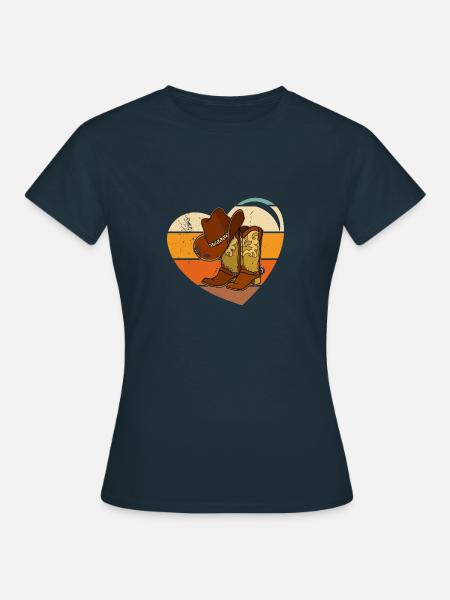 Line Dance Choreographie Western Tanzgruppe - Frauen T-Shirt - Navy