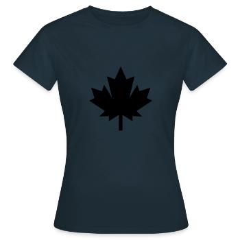 Maple Leaf - Women's T-Shirt - navy - Front - AI Model Female 172 dark (172cm)
