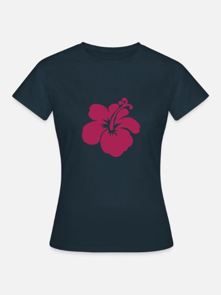 hibiskusblume - Frauen T-Shirt - Navy